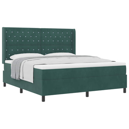 Boxspringbed met matras Donkergroen 180 x 200 cm Fluweel