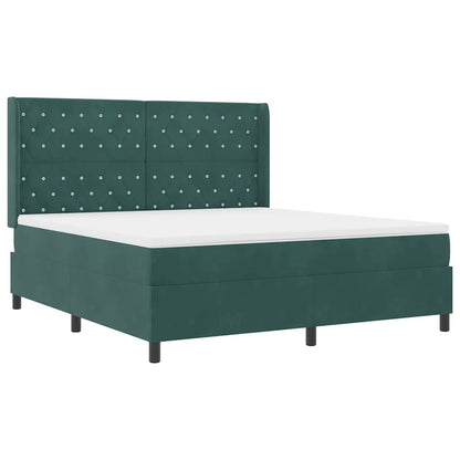 Boxspringbed met matras Donkergroen 180 x 200 cm Fluweel