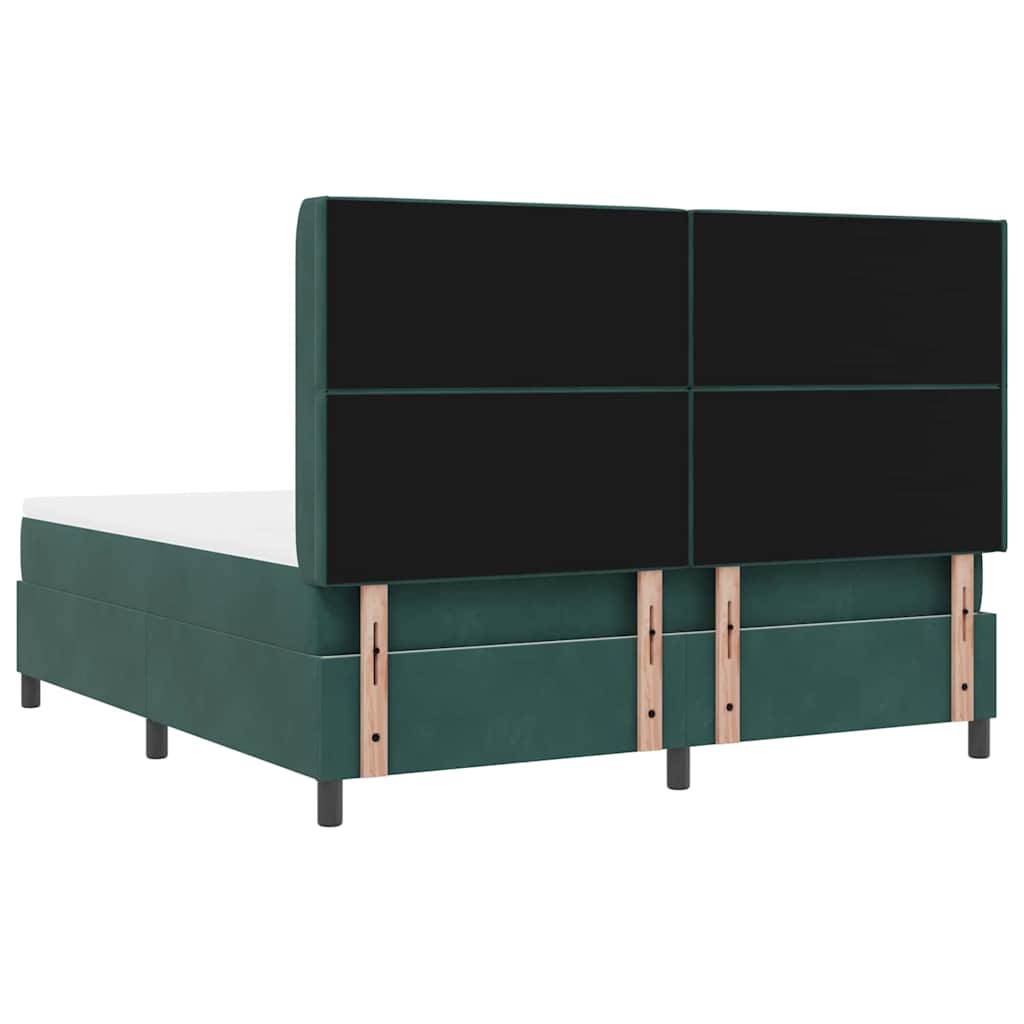 Boxspringbed met matras Donkergroen 180 x 200 cm Fluweel