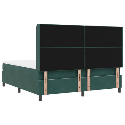Boxspringbed met matras Donkergroen 180 x 200 cm Fluweel