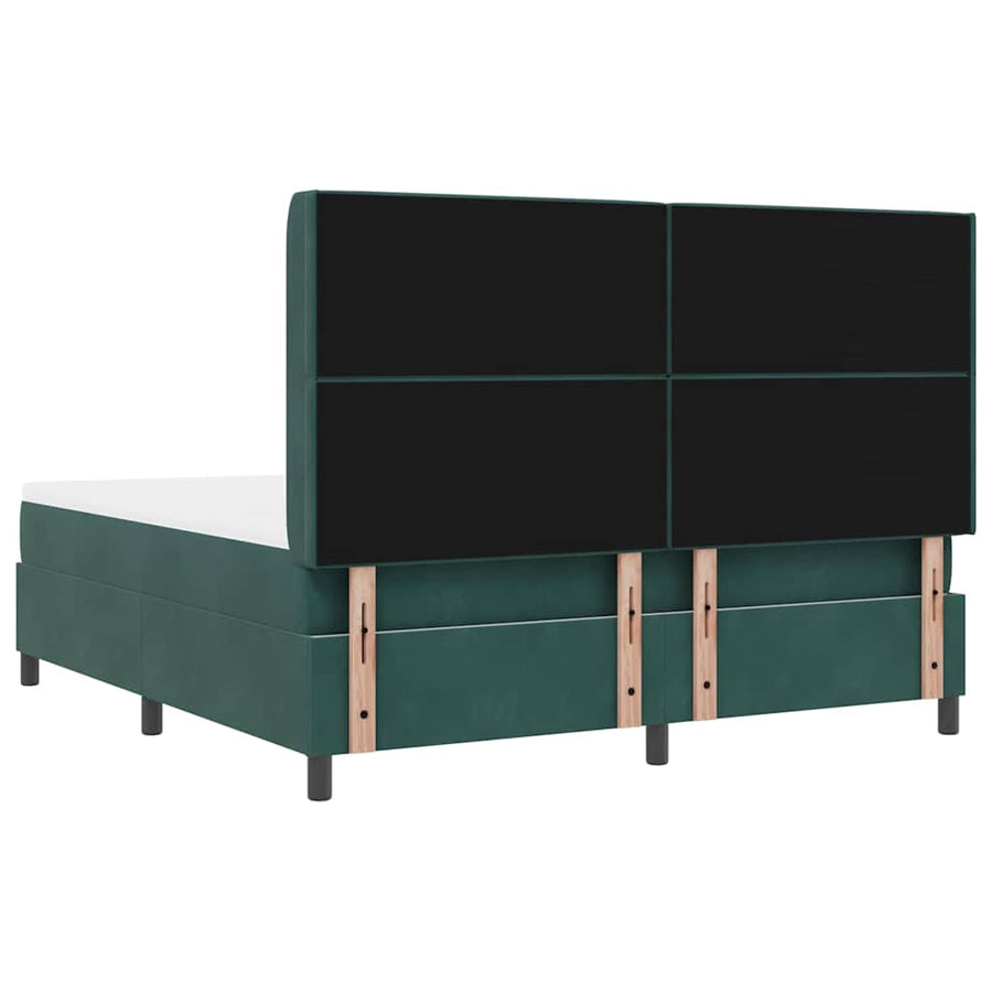 Boxspringbed met matras Donkergroen 180 x 200 cm Fluweel