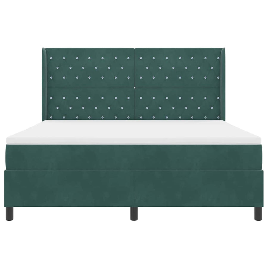 Boxspringbed met matras Donkergroen 180 x 200 cm Fluweel