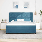 Boxspring bed 180x200 cm donkerblauw fluweel