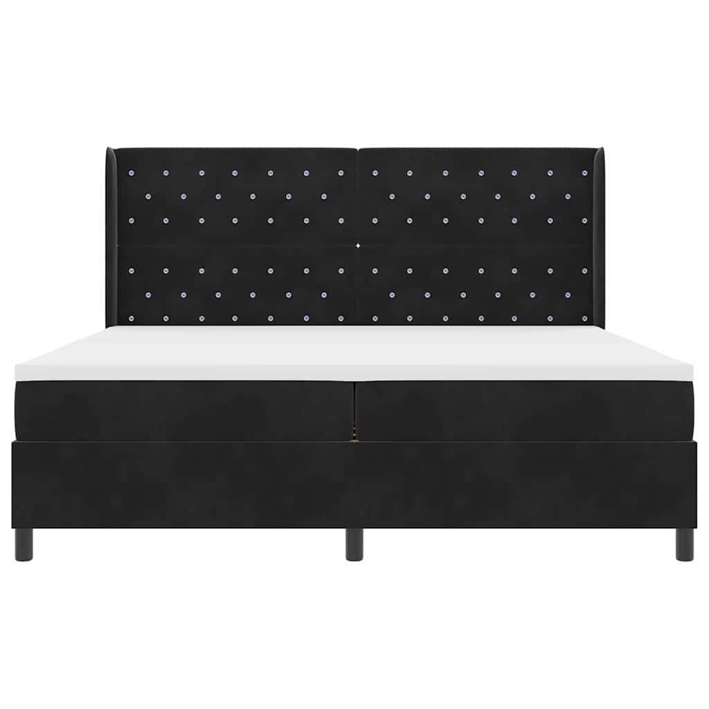 Boxspringbed met matras Zwart 200 x 200 cm Fluweel