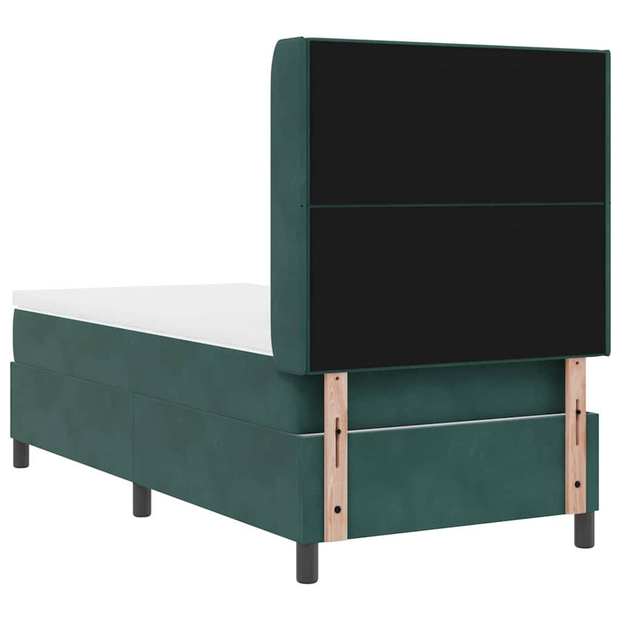 Boxspringbed Met Hoofdeinde Fluweel Donkergroen 80 x 200 cm