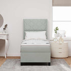 Boxspringbed lichtgrijs 80x200 cm fluweel