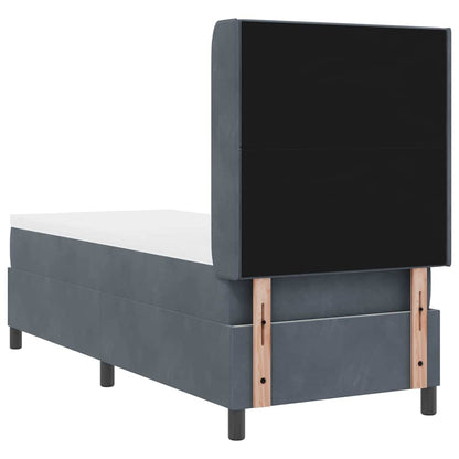 Boxspringbed met hoofdeinde Donkergrijs 80 x 200 cm Fluweel