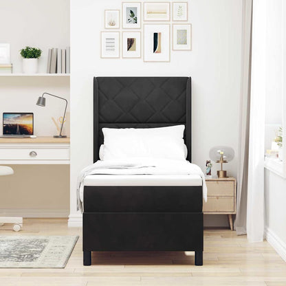 Boxspringbed met hoofdeinde Zwart 80 x 200 cm Fluweel