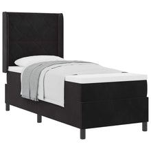 Boxspringbed met hoofdeinde Zwart 80 x 200 cm Fluweel