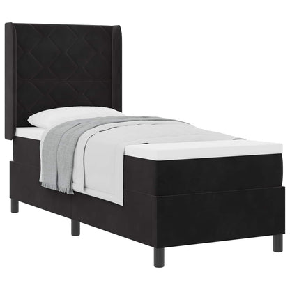 Boxspringbed met hoofdeinde Zwart 80 x 200 cm Fluweel