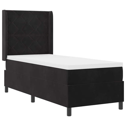 Boxspringbed met hoofdeinde Zwart 80 x 200 cm Fluweel