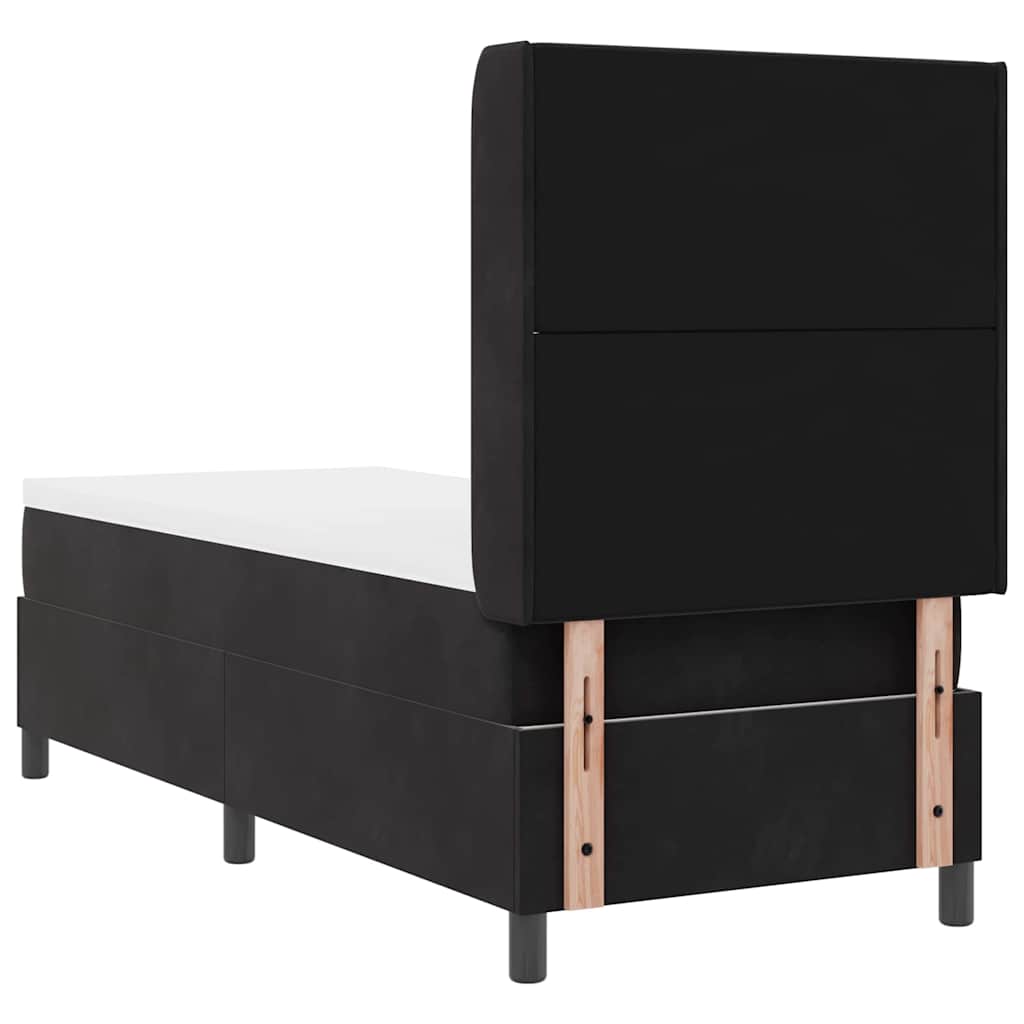 Boxspringbed met hoofdeinde Zwart 80 x 200 cm Fluweel