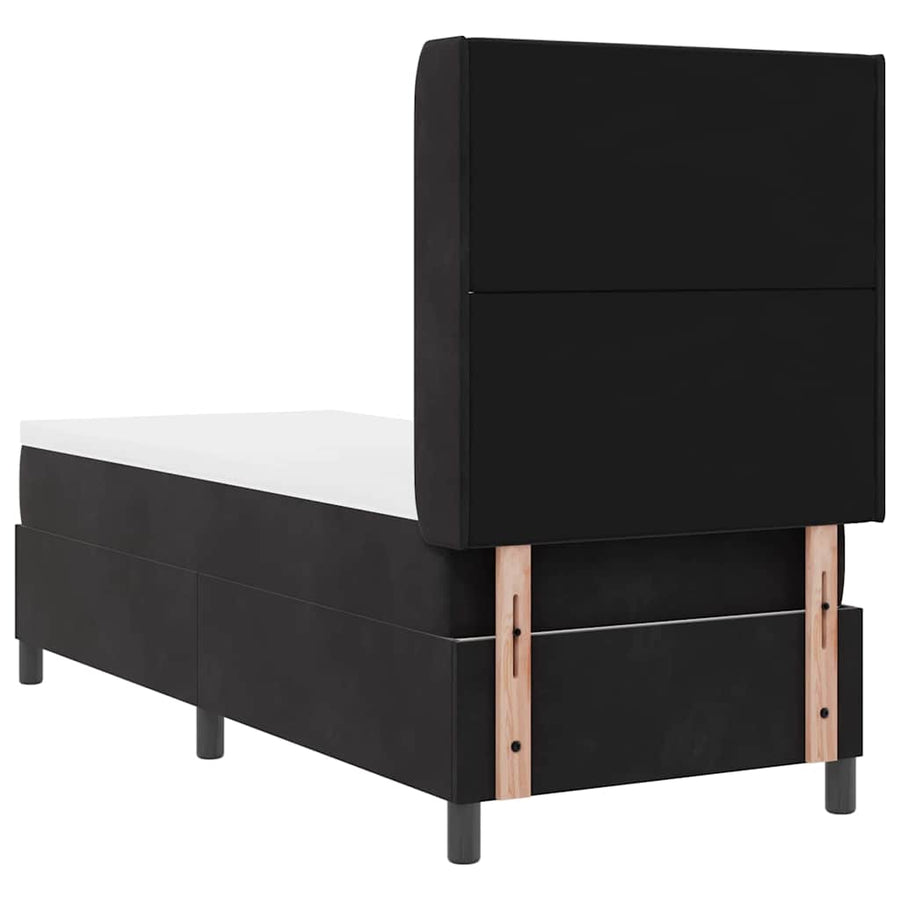 Boxspringbed met hoofdeinde Zwart 80 x 200 cm Fluweel