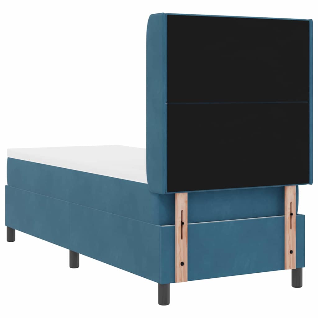 Boxspringbed met hoofdeinde Blauw 80 x 200 cm Fluweel