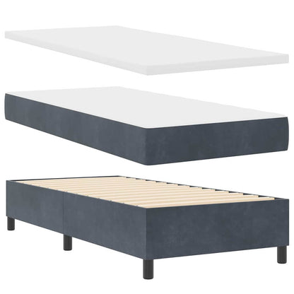 Boxspringbed met hoofdeinde Donkergrijs 90 x 200 cm Fluweel