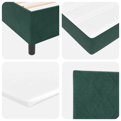 Boxspringbed Met Hoofdeinde Fluweel Donkergroen 90 x 200 cm