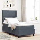 Boxspringbed 100x200 cm donkergrijs fluweel