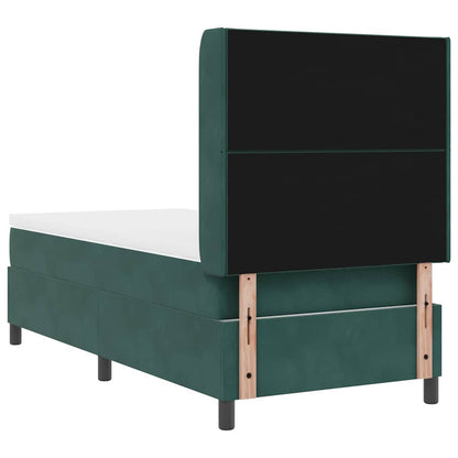 Boxspringbed met hoofdeinde Donkergroen 100 x 200 cm Fluweel