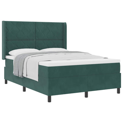 Boxspringbed met hoofdeinde Donkergroen 160 x 200 cm Fluweel