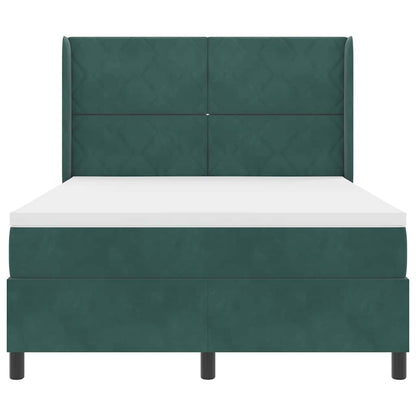Boxspringbed met hoofdeinde Donkergroen 160 x 200 cm Fluweel