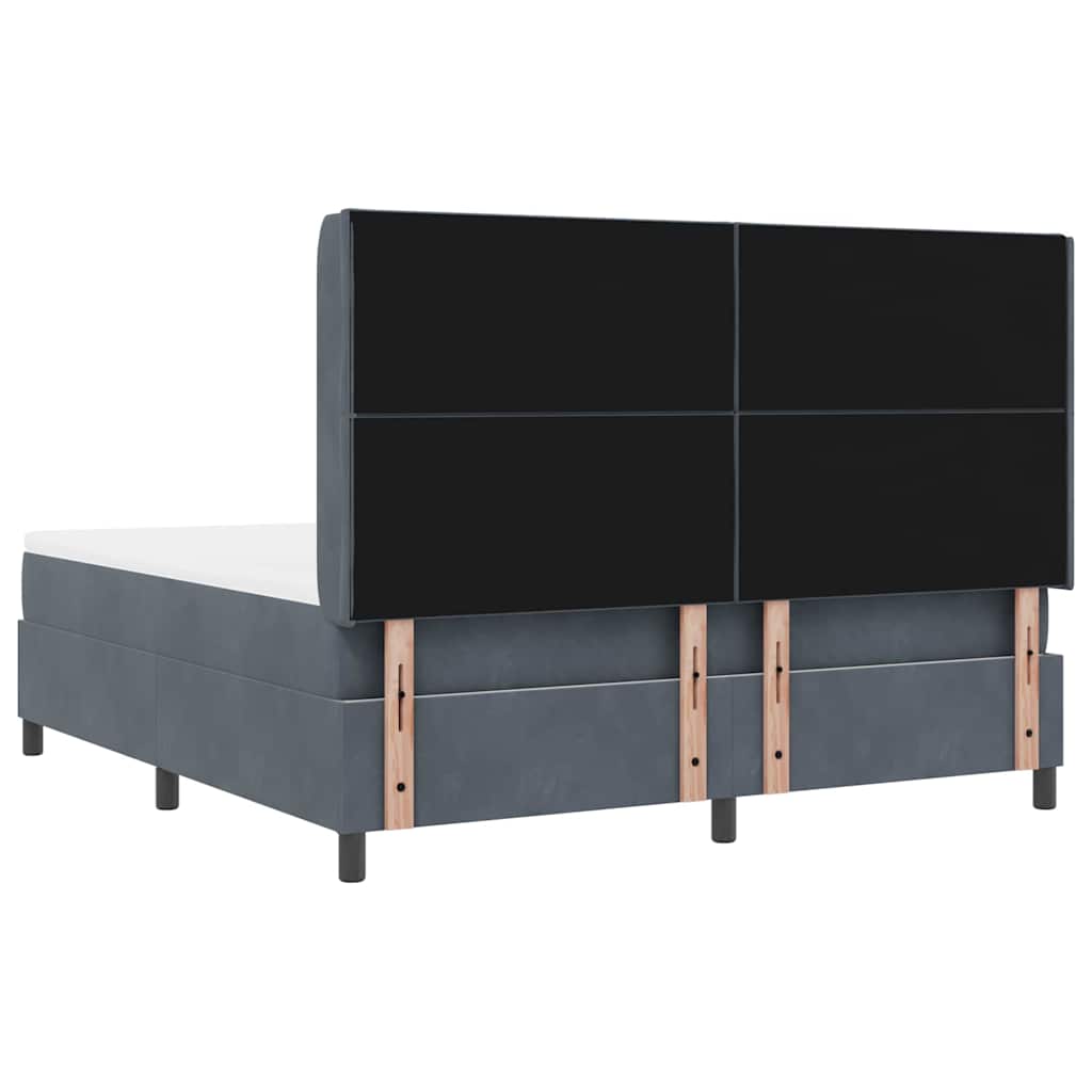 Boxspringbed met matras Donkergrijs 180 x 200 cm Fluweel