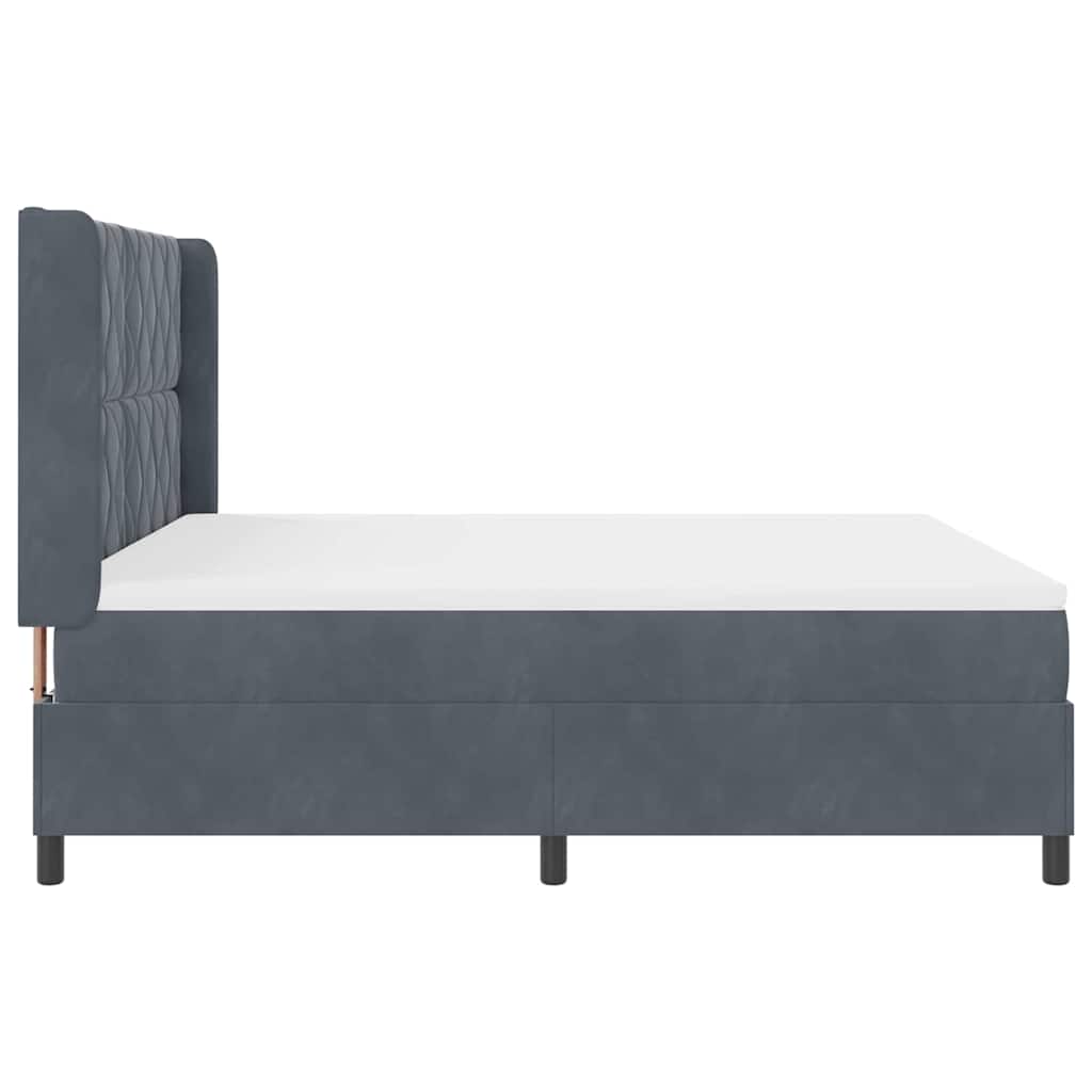 Boxspringbed met matras Donkergrijs 180 x 200 cm Fluweel