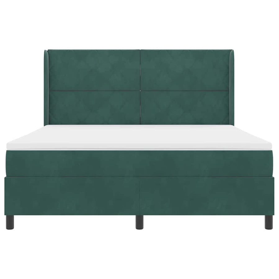 Boxspringbed met hoofdeinde Donkergroen 180 x 200 cm Fluweel