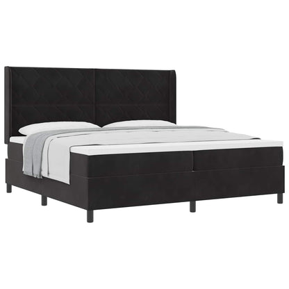 Boxspringbed met matras Zwart 200 x 200 cm Fluweel