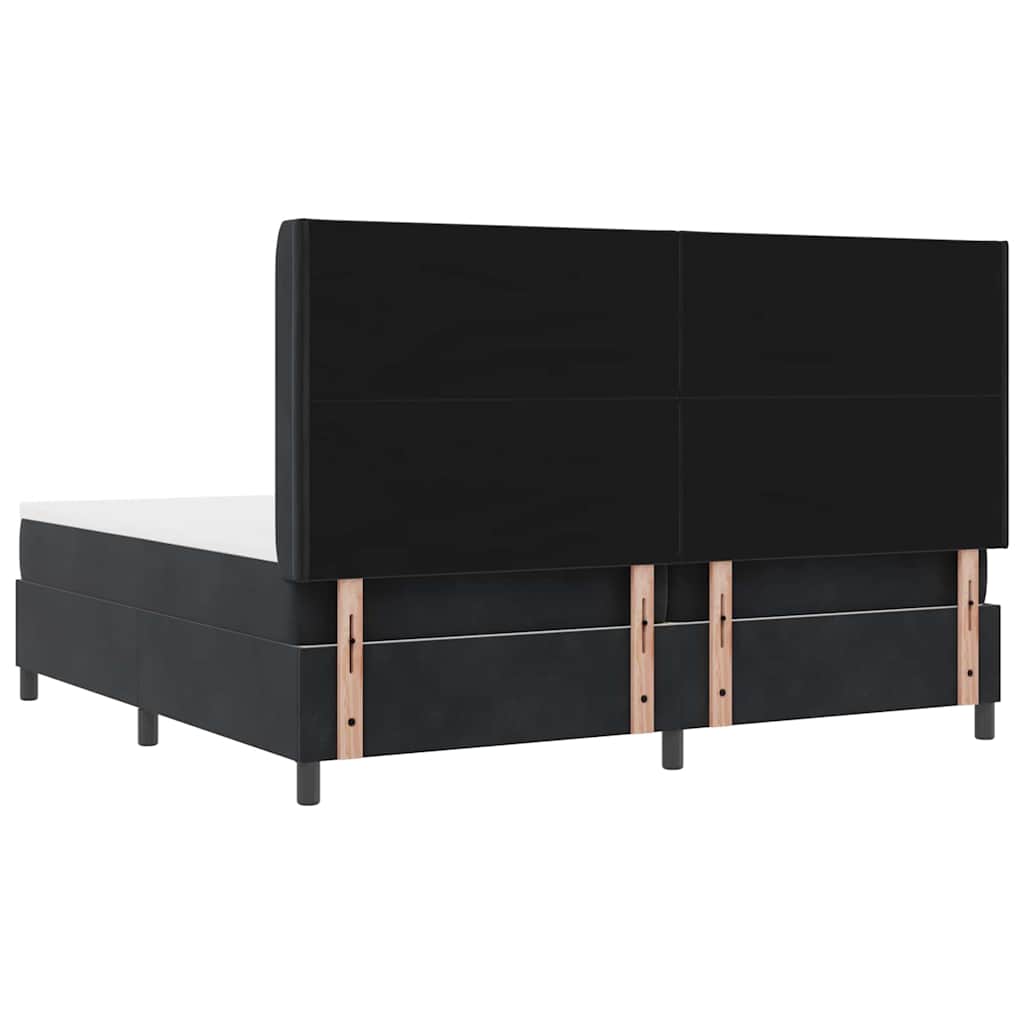 Boxspringbed met matras Zwart 200 x 200 cm Fluweel
