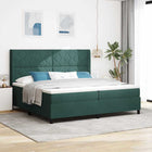 Boxspringbed 200x200 cm donkergroen fluweel