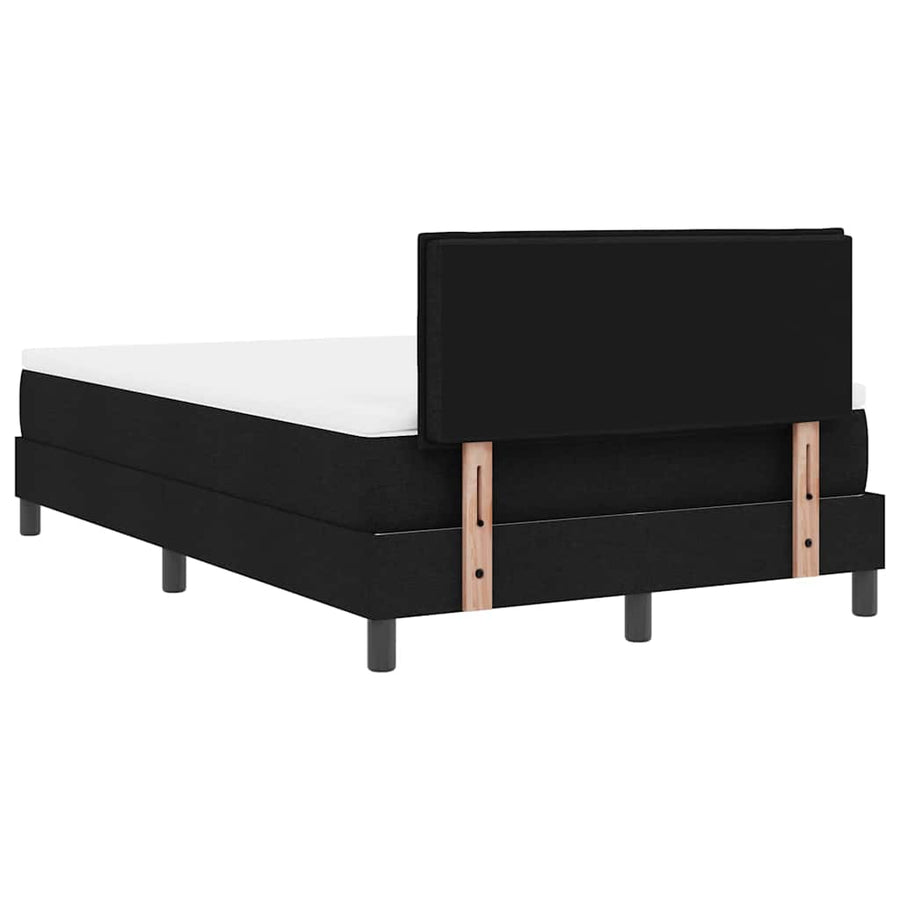 Boxspring bed met matras met hoofdeinde Zwart 120 x 190 cm Stof