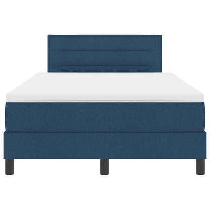 Boxspring bed met matras met LED Blauw 120 x 190 cm Stof
