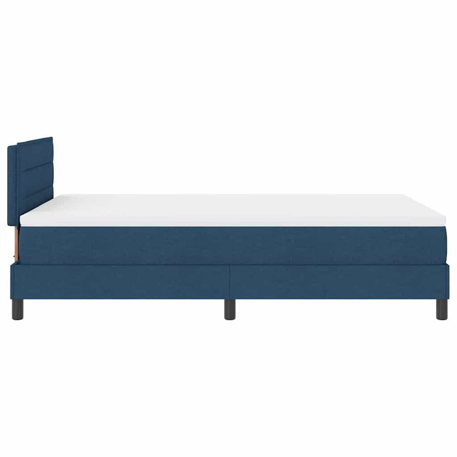 Boxspring bed met matras met LED Blauw 120 x 190 cm Stof