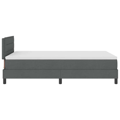 Boxspring bed met matras met LED Donkergrijs 120 x 200 cm Stof