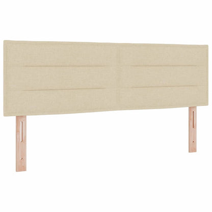 Boxspring bed met matras met LED Crème 160 x 200 cm Stof
