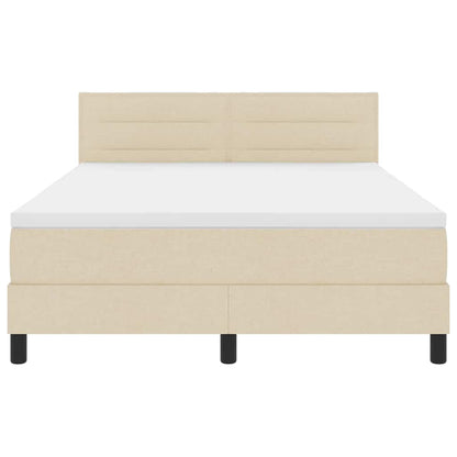 Boxspring bed met matras met LED Crème 160 x 200 cm Stof