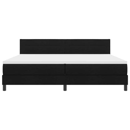 Boxspring bed met matras met LED Zwart 200 x 200 cm Stof