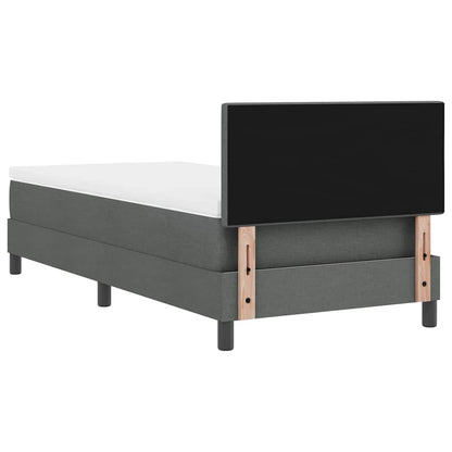 Boxspring bed met matras met LED Donkergrijs 100 x 200 cm Stof