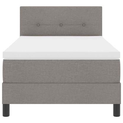 Boxspring bed met LED-stripverlichting Taupe 100 x 200 cm Stof