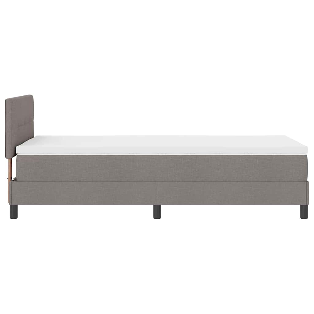 Boxspring bed met LED-stripverlichting Taupe 100 x 200 cm Stof