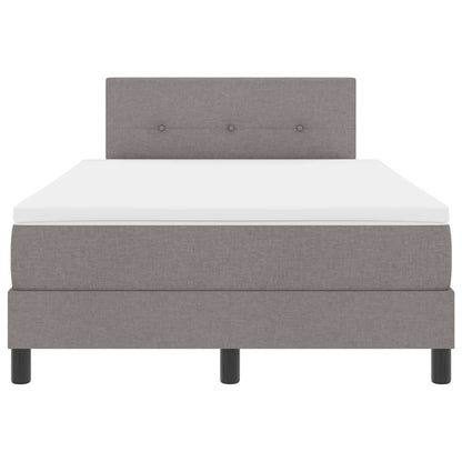 Boxspring bed met LED-stripverlichting Taupe 120 x 190 cm Stof