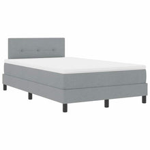 Boxspring bed met hoofdeinde Lichtgrijs 120 x 200 cm Stof