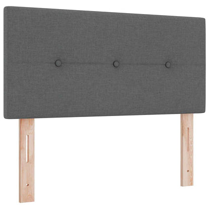 Boxspring bed met matras met LED Donkergrijs 120 x 200 cm Stof