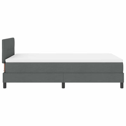 Boxspring bed met matras met LED Donkergrijs 120 x 200 cm Stof