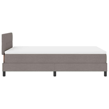 Boxspring bed met LED-stripverlichting Taupe 120 x 200 cm Stof
