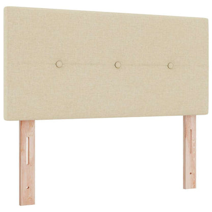 Boxspring bed met LED-stripverlichting Crème 120 x 200 cm Stof