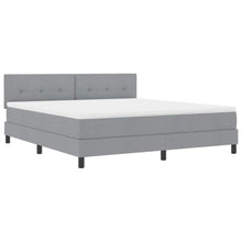 Boxspring bed met matras Lichtgrijs 180 x 200 cm Stof