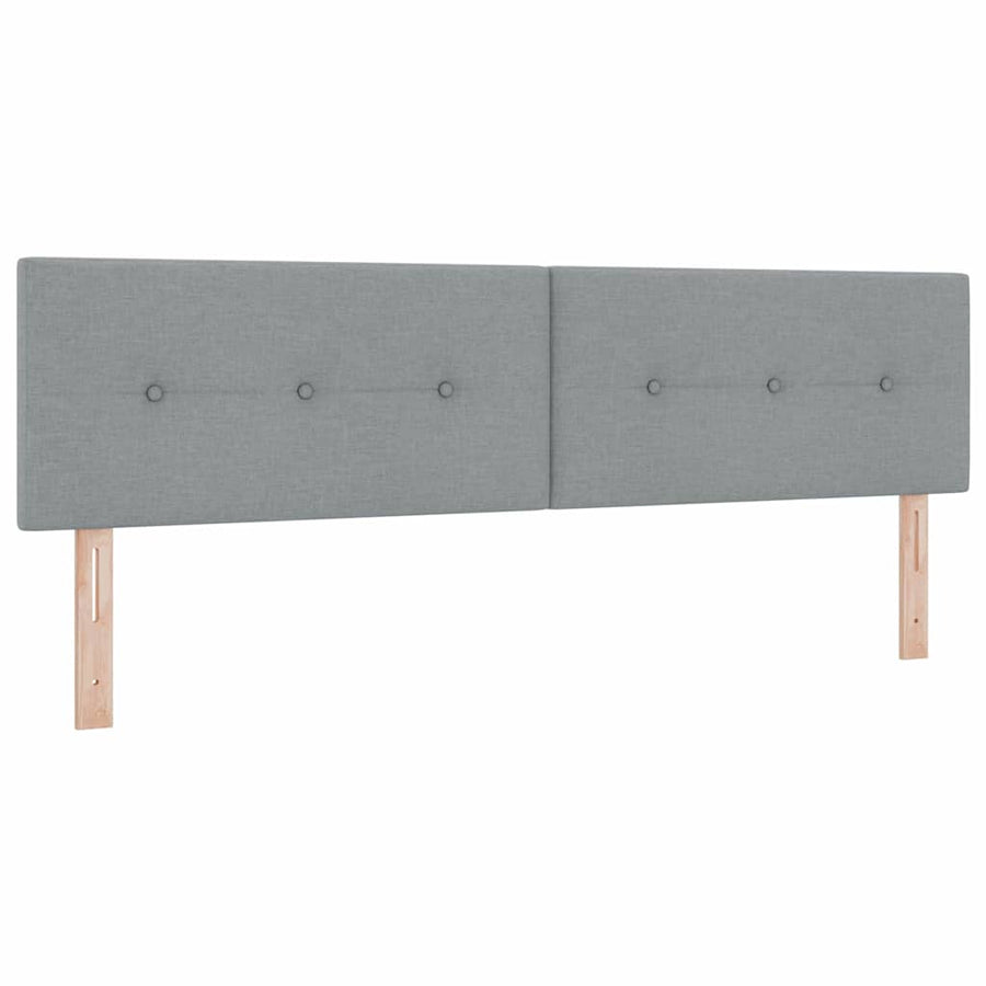 Boxspring bed met matras Lichtgrijs 180 x 200 cm Stof