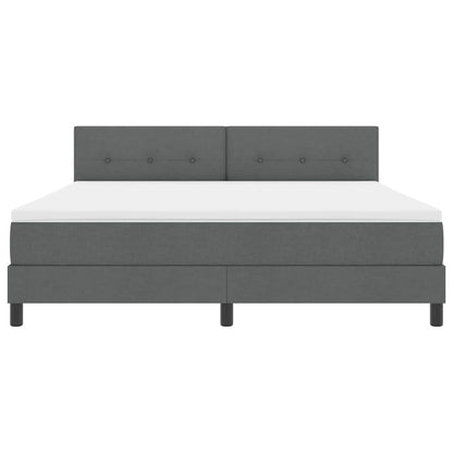 Boxspring bed met hoofdeinde Donkergrijs 180 x 200 cm Stof