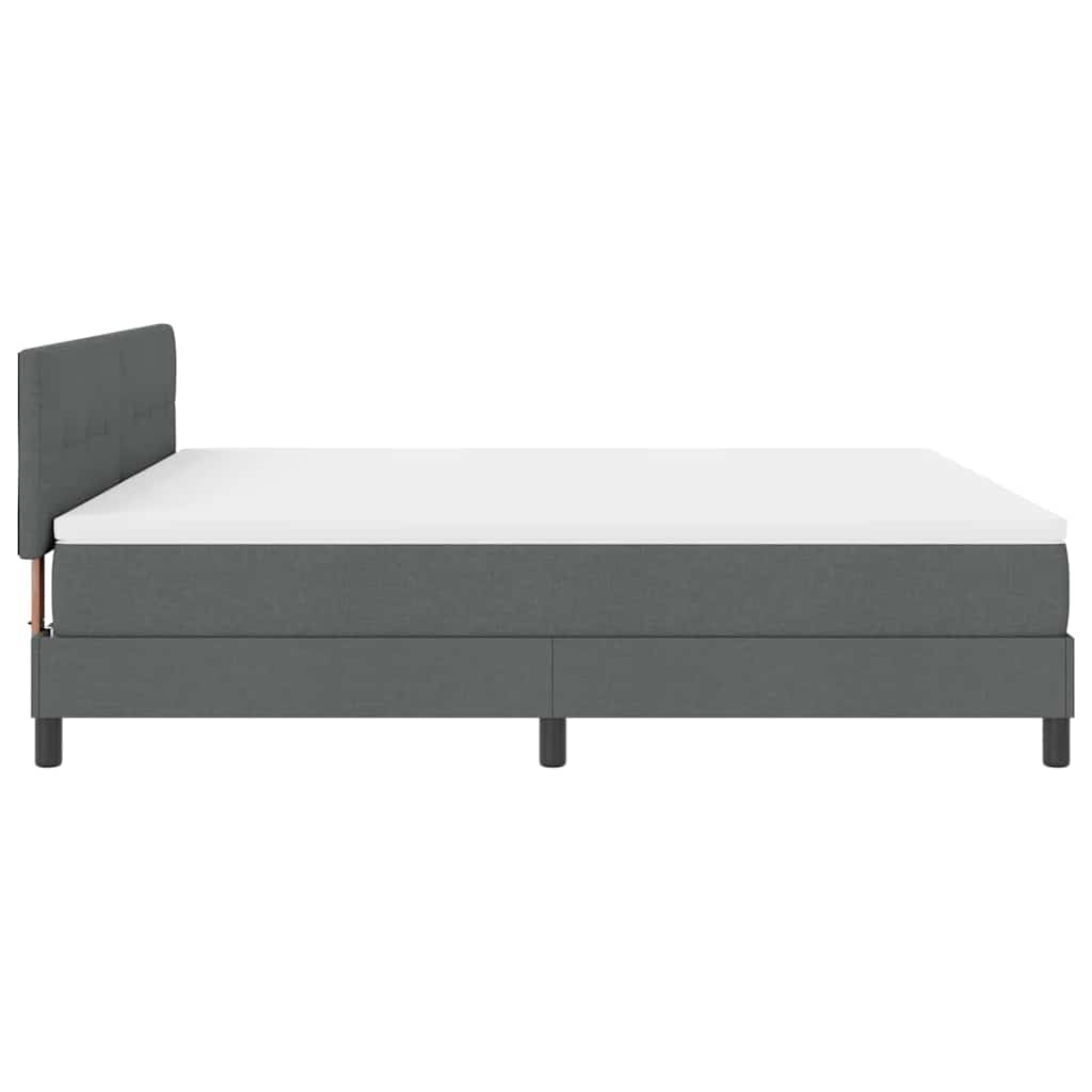 Boxspring bed met hoofdeinde Donkergrijs 180 x 200 cm Stof